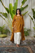 mustard  kurta for women by nj sons